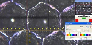 Cilindro anilox con luce coassiale e microscopio 2034-200 (60 linee/cm)