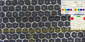 Cilindro anilox con luce coassiale e microscopio 2034-300 (420 linee/cm)