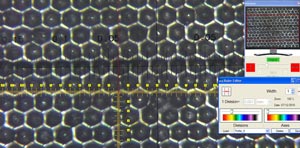 Cilindro anilox con luce coassiale e microscopio 2034-300 (500 linee/cm)