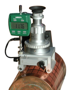 Depth Measure Microscope (DMM) su un cilindro di stampa