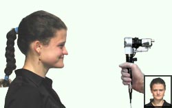 Capture of the patient's face directly with the capillaroscope